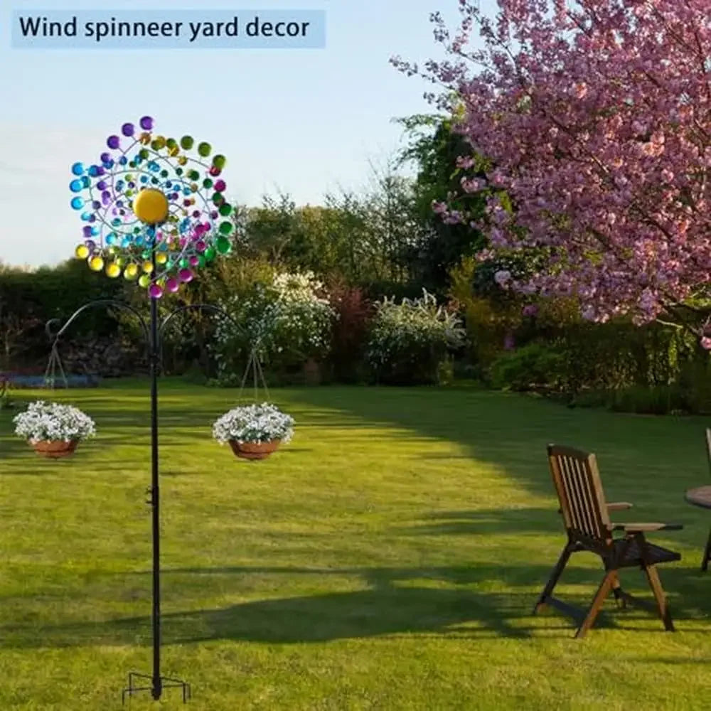 Metal Outdoor Wind Spinner Garden Windmill