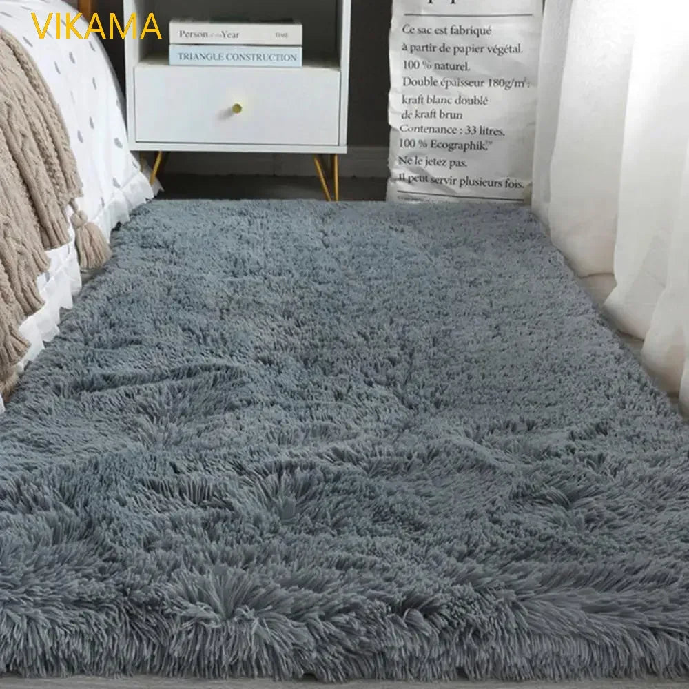 Silk wool Solid Colour Soft Mat Home Light Luxury Non-slip