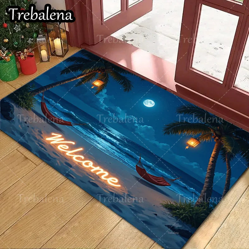 1pc Welcome Door Mat Adorable Angel Cats Doormat