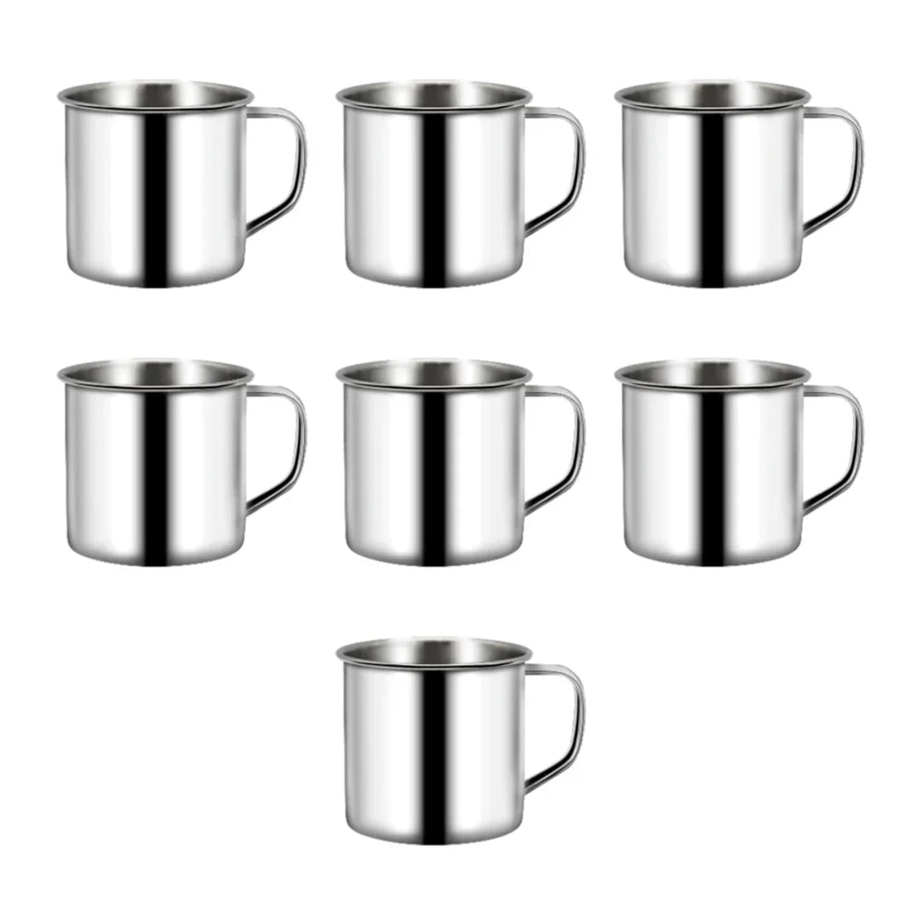 220ML/200ML 10-1PC Metal  Mug Cup Stainless Steel