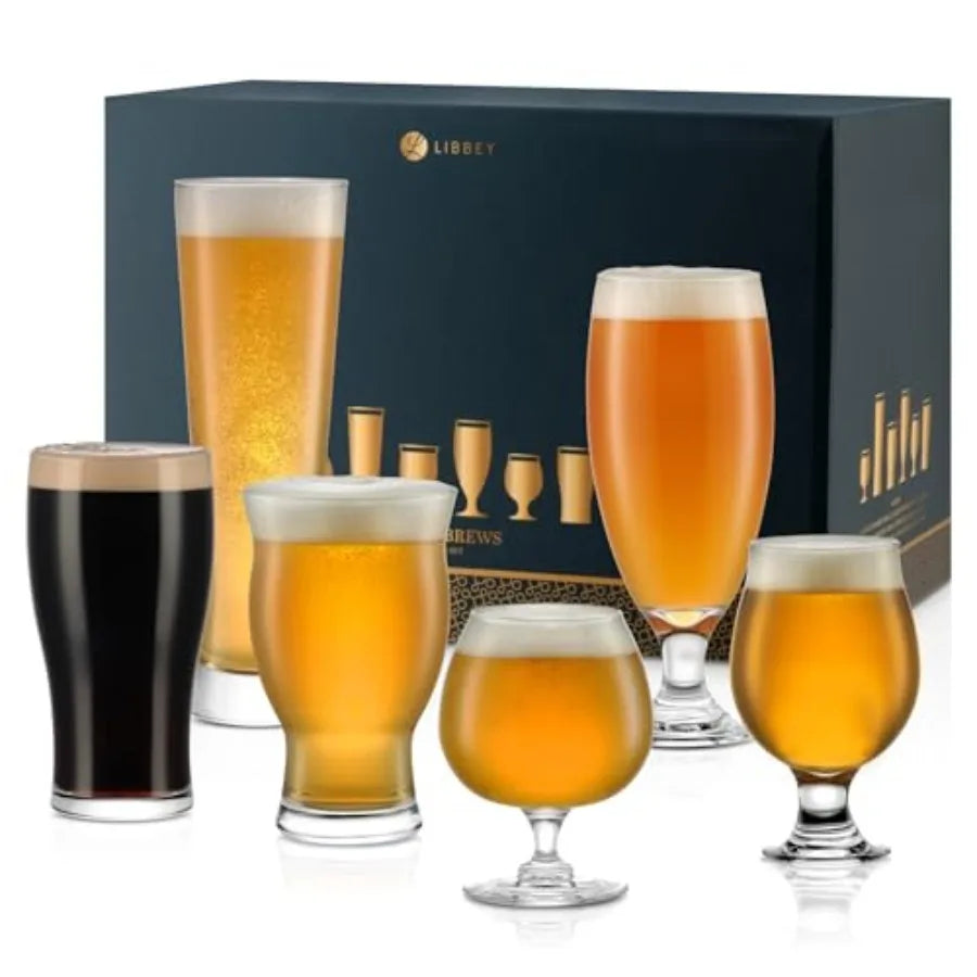 Assorted Beer Glasses Set of 6,