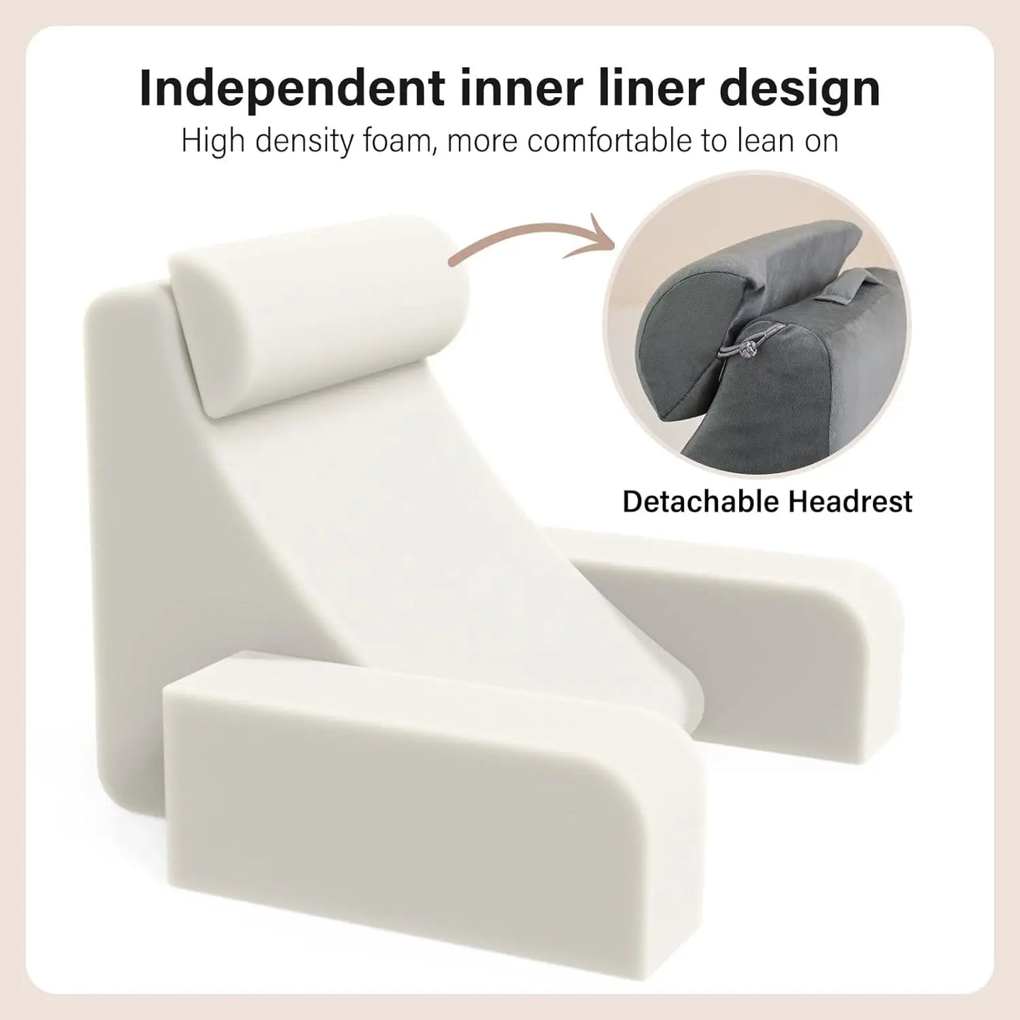 Bedrest Back Pillow for Reclining/Gaming/Resting/Watching TV,
