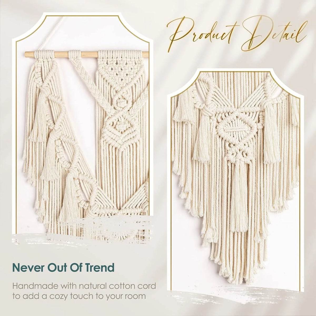 Macrame Wall Hanging Tapestry With Tassel,