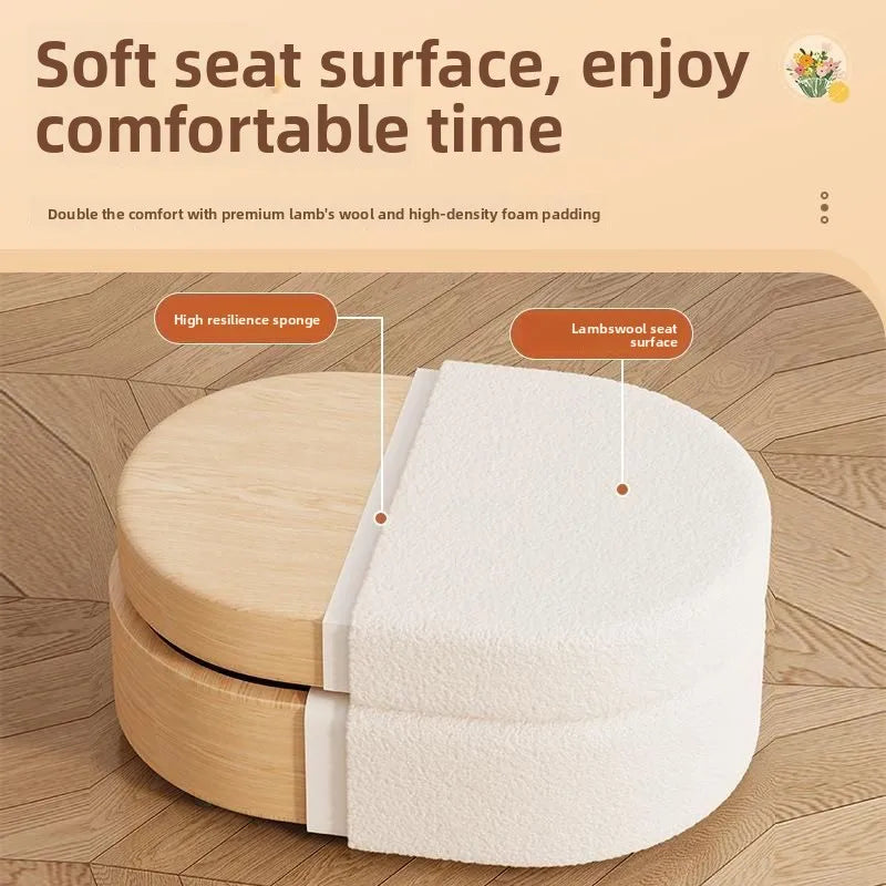 Small Stool Storage Box Hidden Storage Vanity Bench