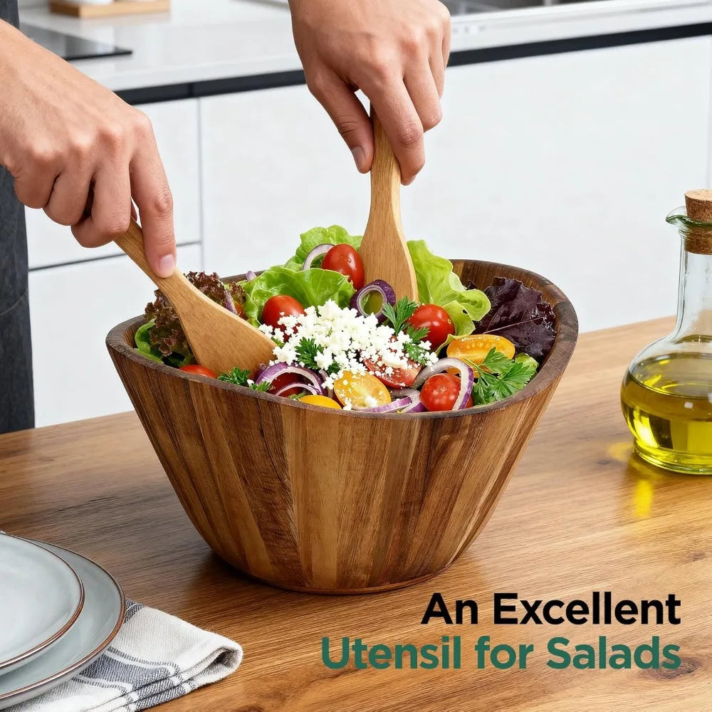 12" Acacia Wood Serving Bowl -