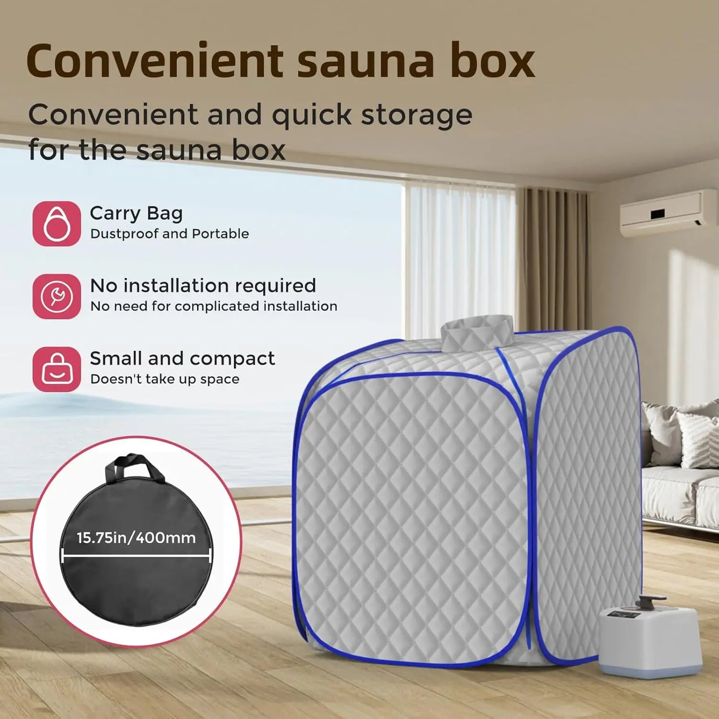 Portable Home Steam Sauna Tent with 9-Level Heating