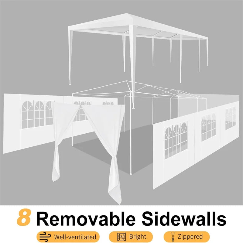 10x10 10x20 10x30ft Party Tent Gazebo Removable Sidewalls | Waterproof