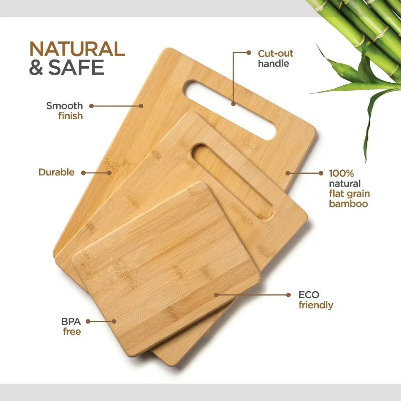 Bamboo Cutting Boards for Kitchen [Set of 3]