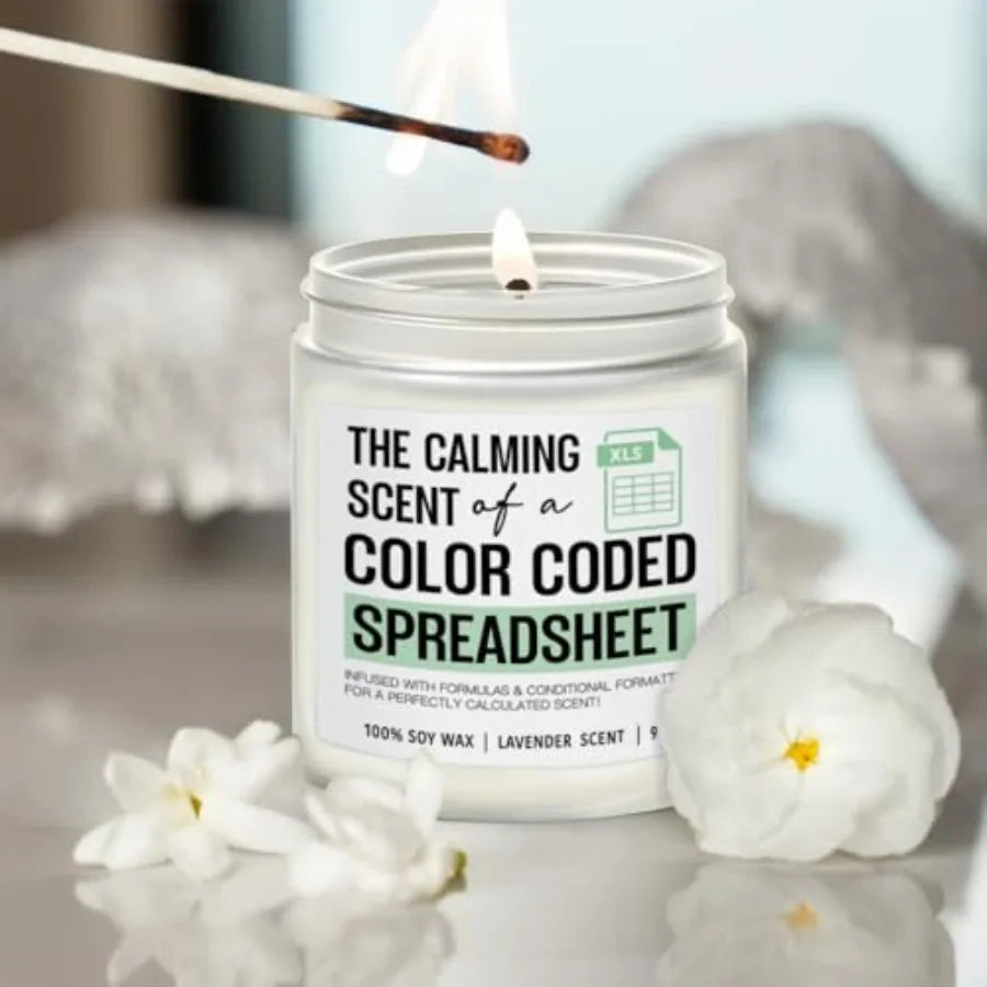 The Calming Scent of a Color Coded Spreadsheet Candle
