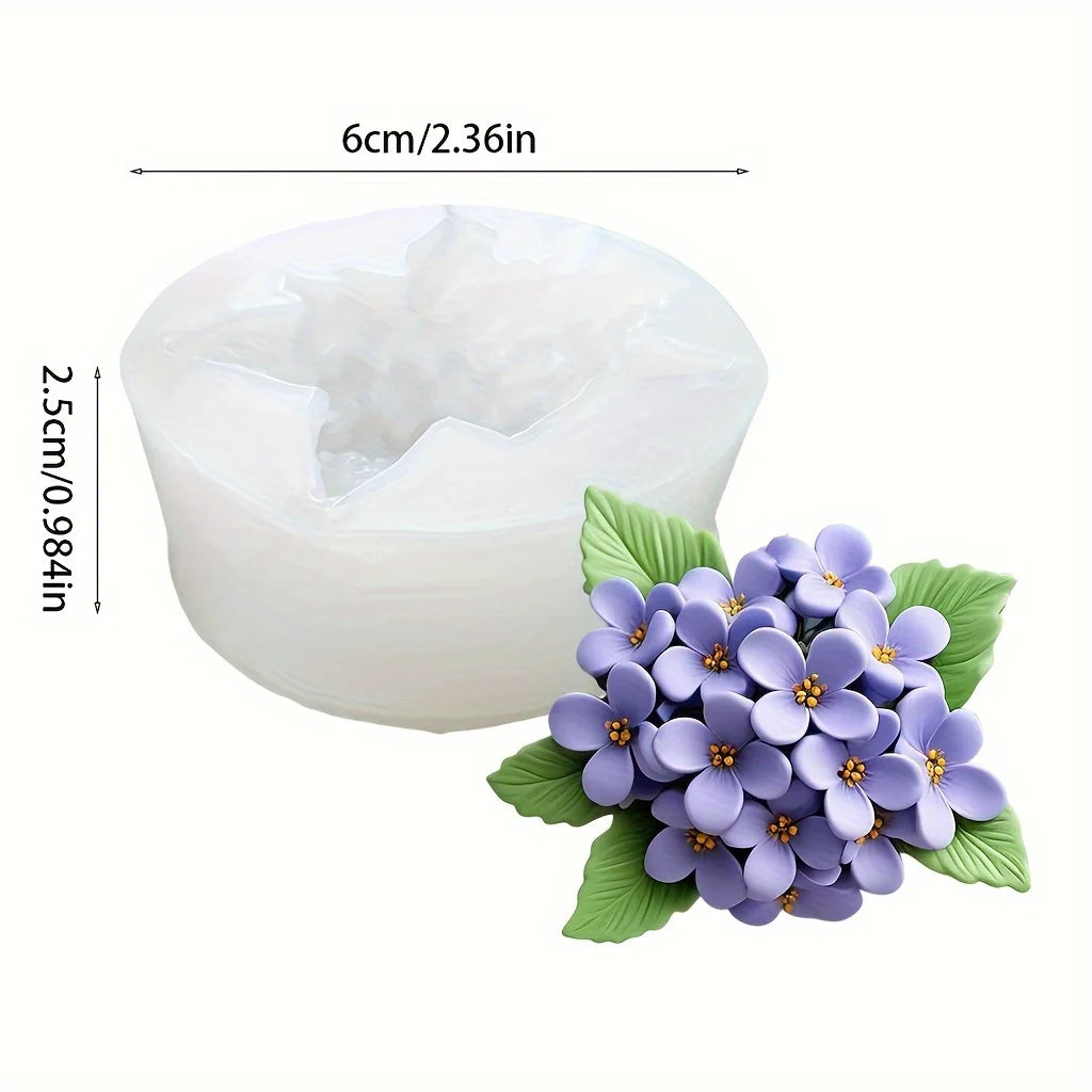 1 Piece 3D Elegant Rose Silicone Mold - Reusable Flexible Mold for Candles, Resin Art, Handmade Soap and Clay Making