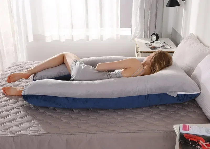 Soft Fleece Pregnant Pillow Multi Function Side Protect Cushion