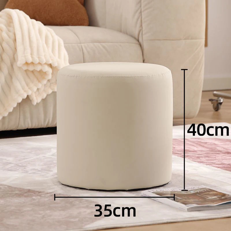 Wooden Ottomans Living Room  Vanity Stool Modern Low Step Stools
