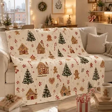 Pattern Flannel Throw Blanket, Warm Cozy Blanket