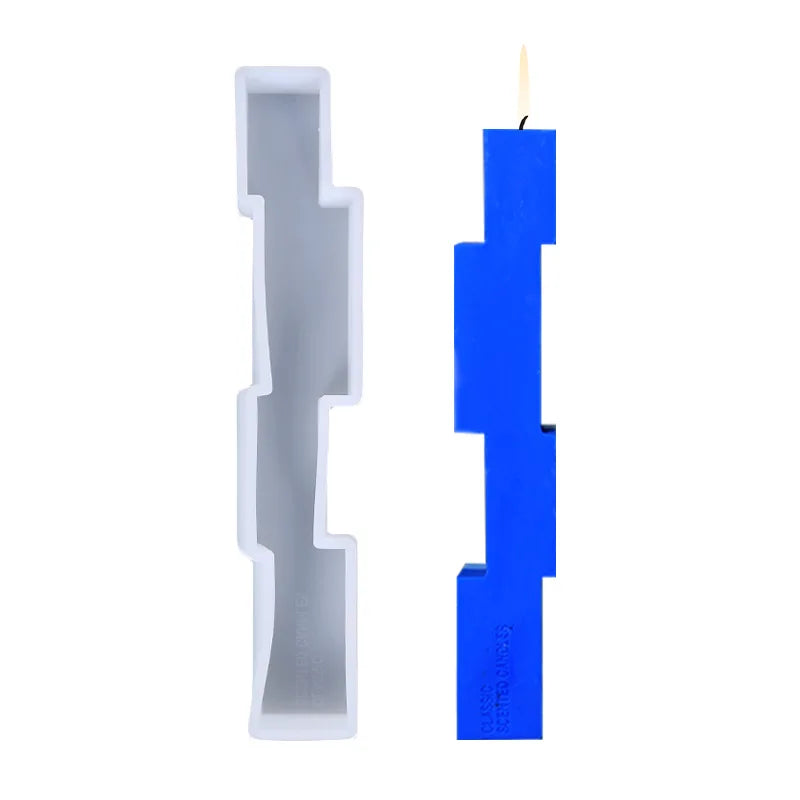 Long Strip Silicone Candle Mold Irregular Cylinder Candle Mold