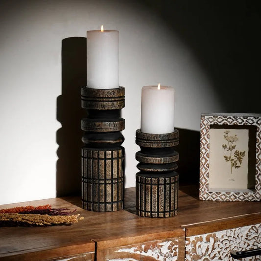 Wooden Centerpiece Candle Holder