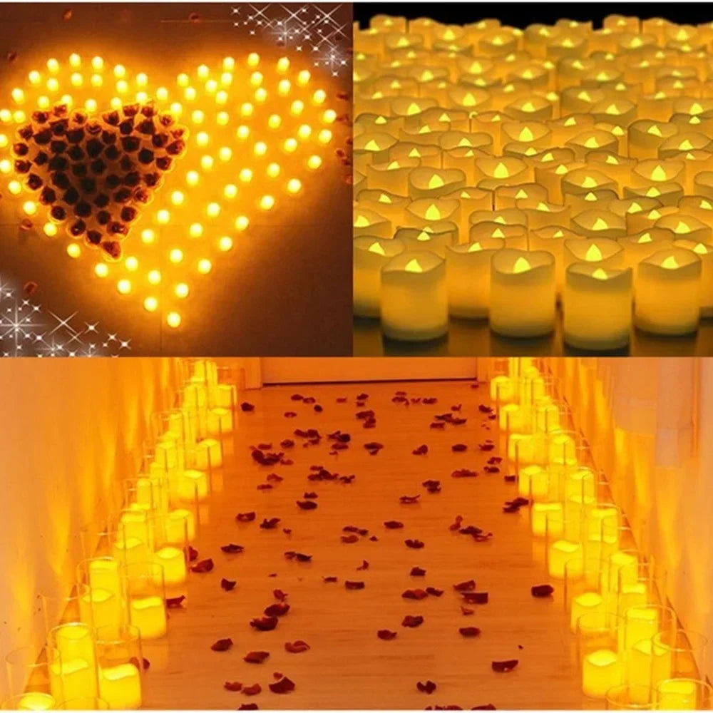 6/24Pcs Flameless LED Candles Tea Light - Battery Powered