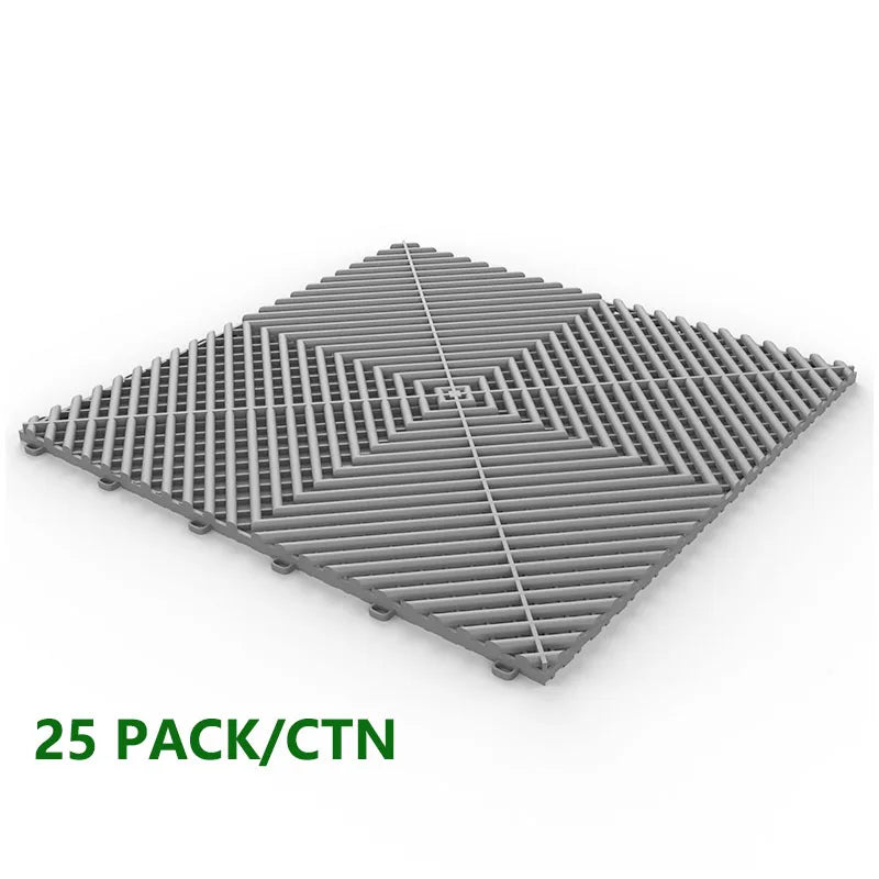 25PCS 1.8cm Thickness Garage Floor Mats Car Wash Room Floor Mat