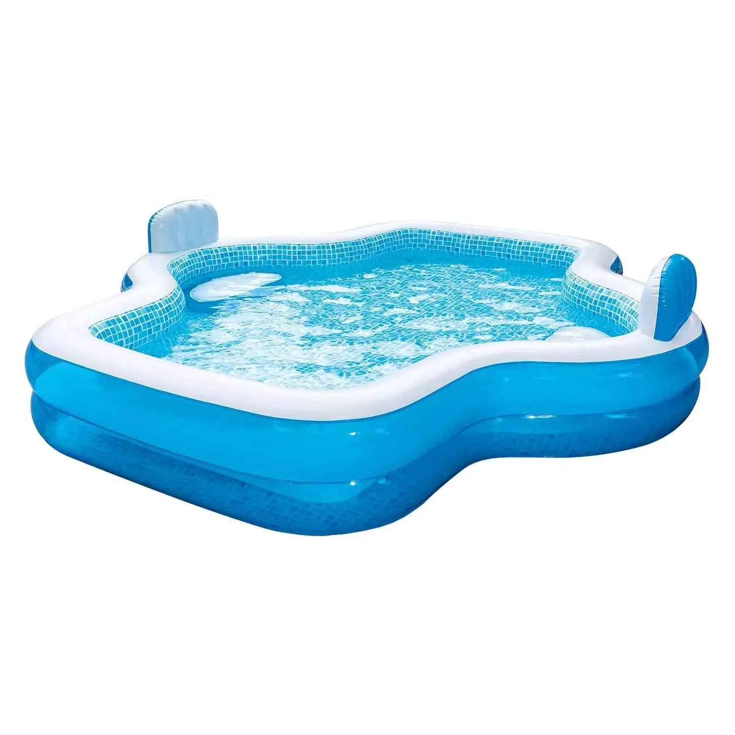 Outdoor Hot Tubs Family Pool 10 Feet Long with 2 Inflatable Seats and Backrests
