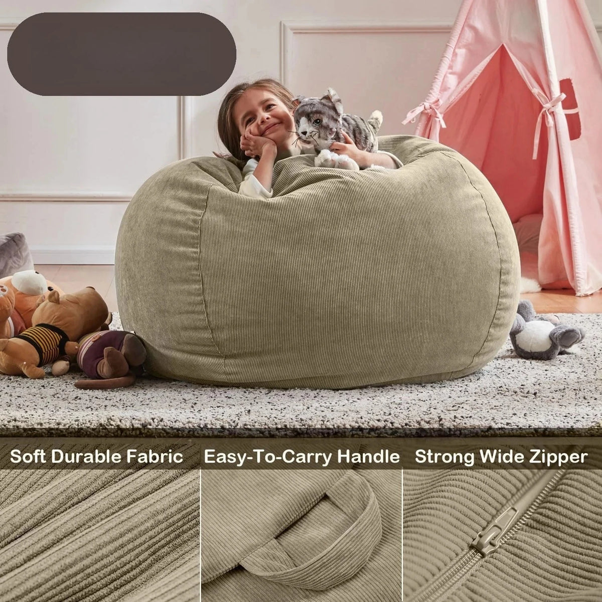 2.3ft 70cm Bean Bag Sofas with Filler