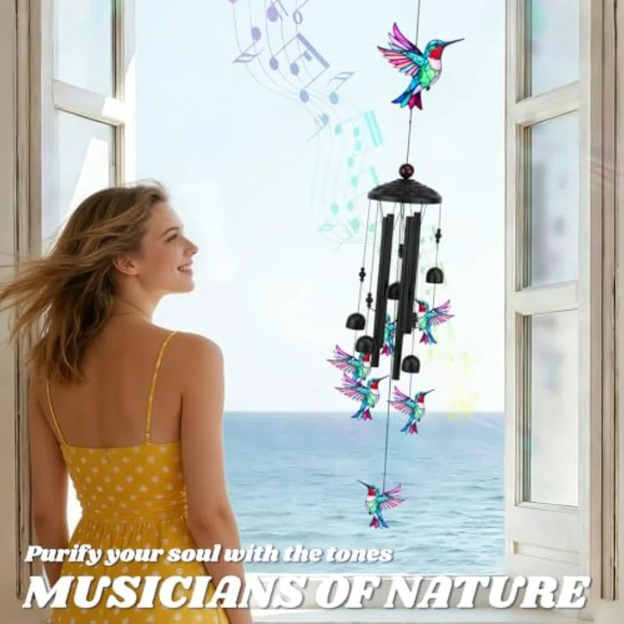 Hummingbird Wind Chimes Metal Wind Chimes Outdoor