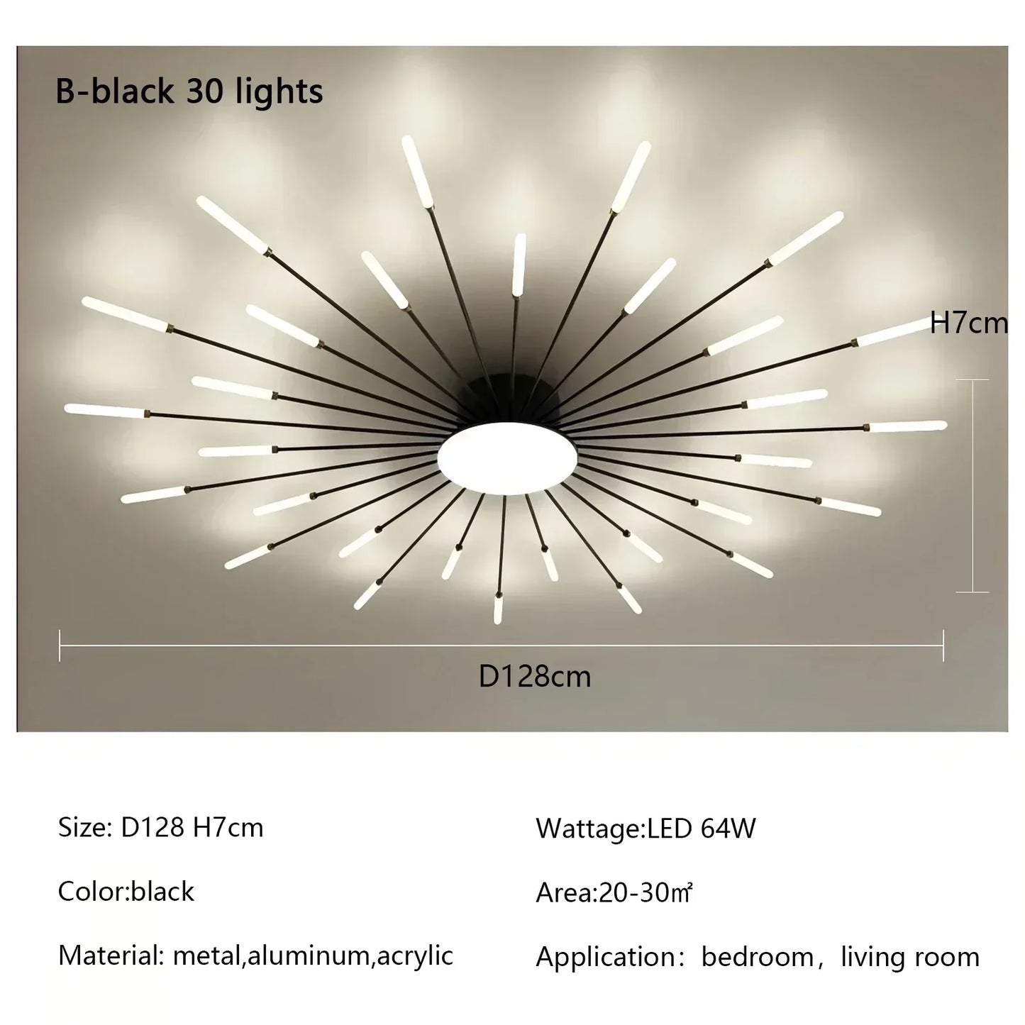 Modern Firework Led Chandeliers Lighting