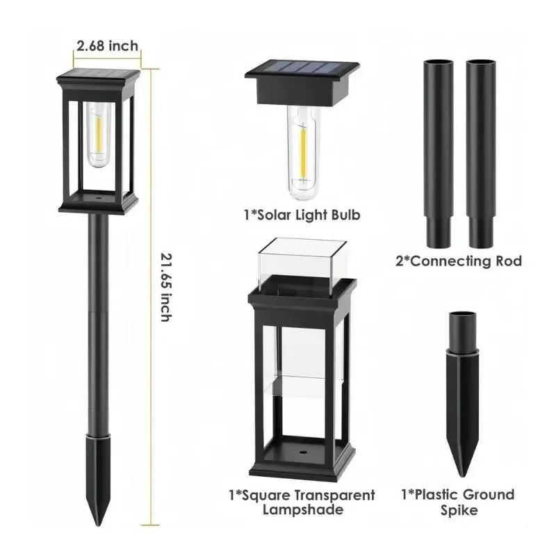 Patio Decor Solar Pathway Lights Outdoor Waterproof LED Bulb Solar