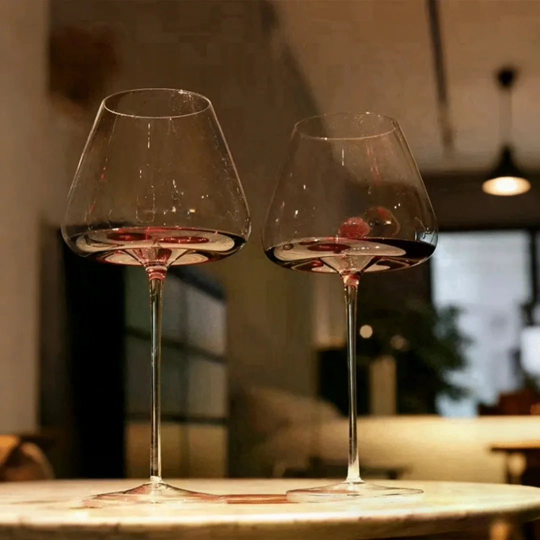 Transparent lead-free crystal wine glass set,
