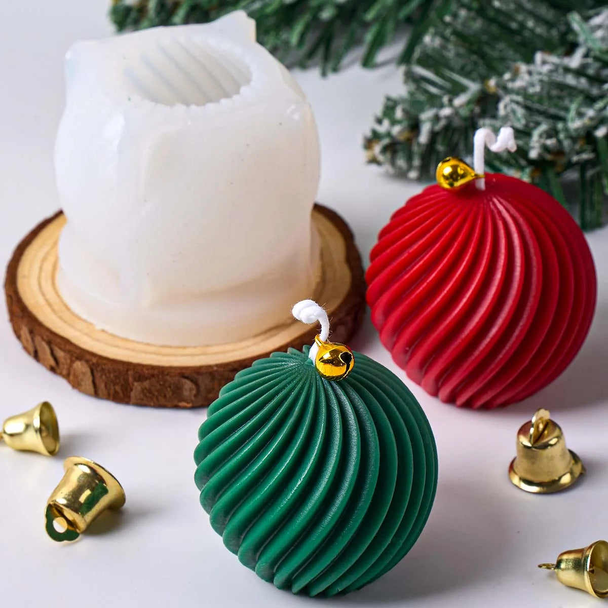 3D Rotate Ball Silicone Candle Mold