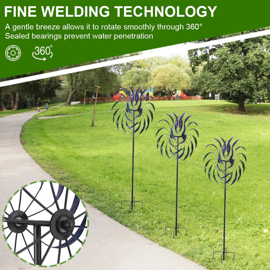 Rainbow Color Windmill Double-Layer Wind Catcher