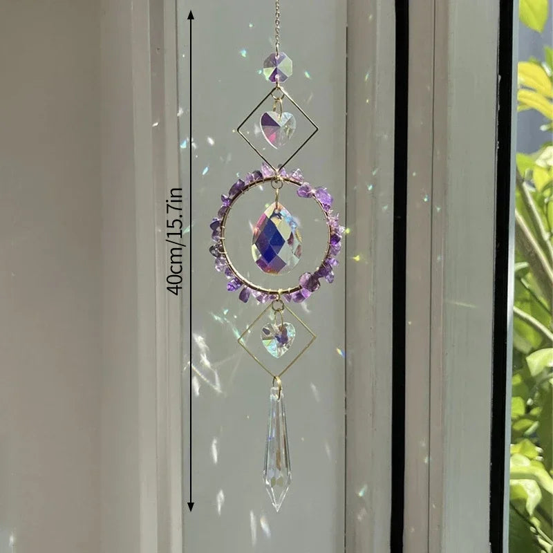 40cm Crystal Wind Chimes Prism Sun Catcher