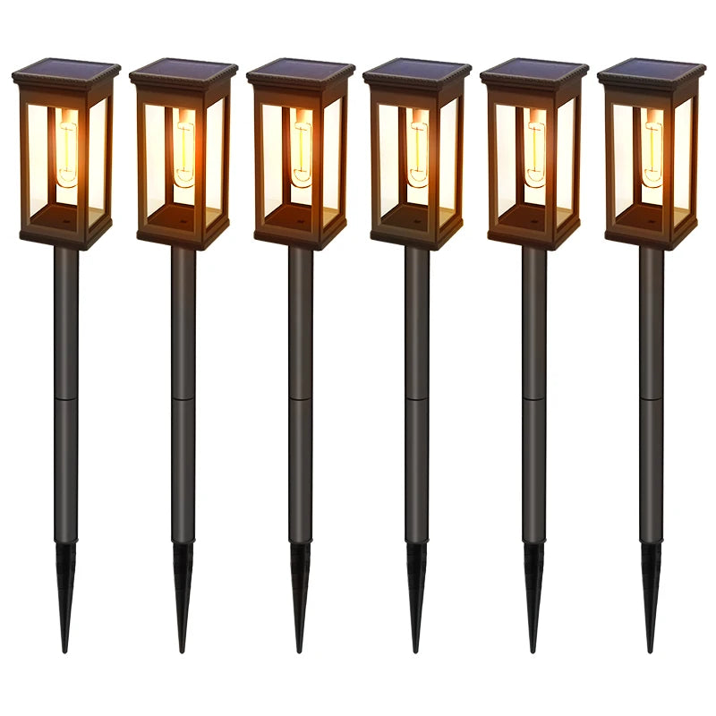 Solar Pathway Lights Outdoor Waterproof Warm LED All-Weather