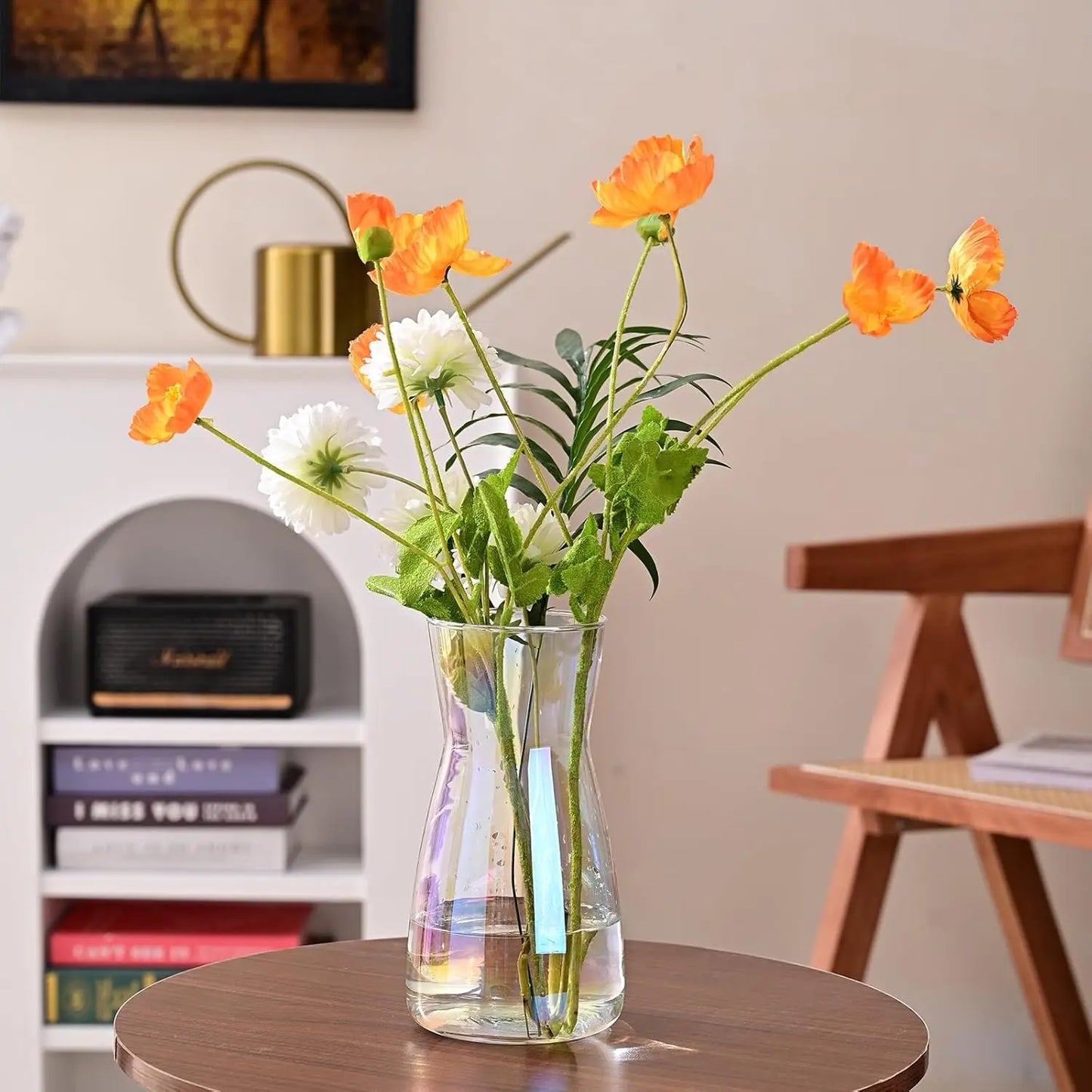 8" Iridescent Glass Vase for Centerpiece