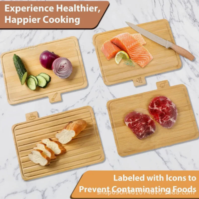 4PCS Wood Cutting Board Set  Charcuterie Available on Both Sides