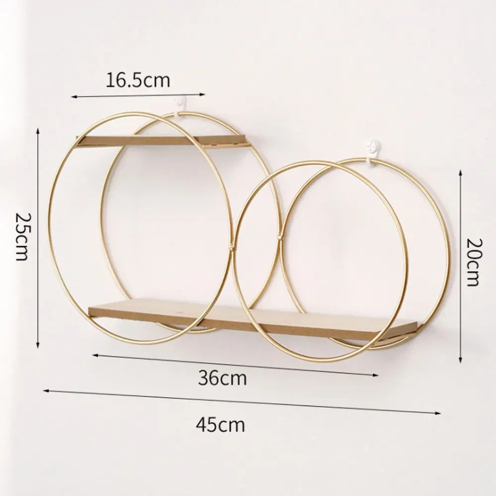 Rack Decoration Wall Circular Hanging Shelves Candle Holder