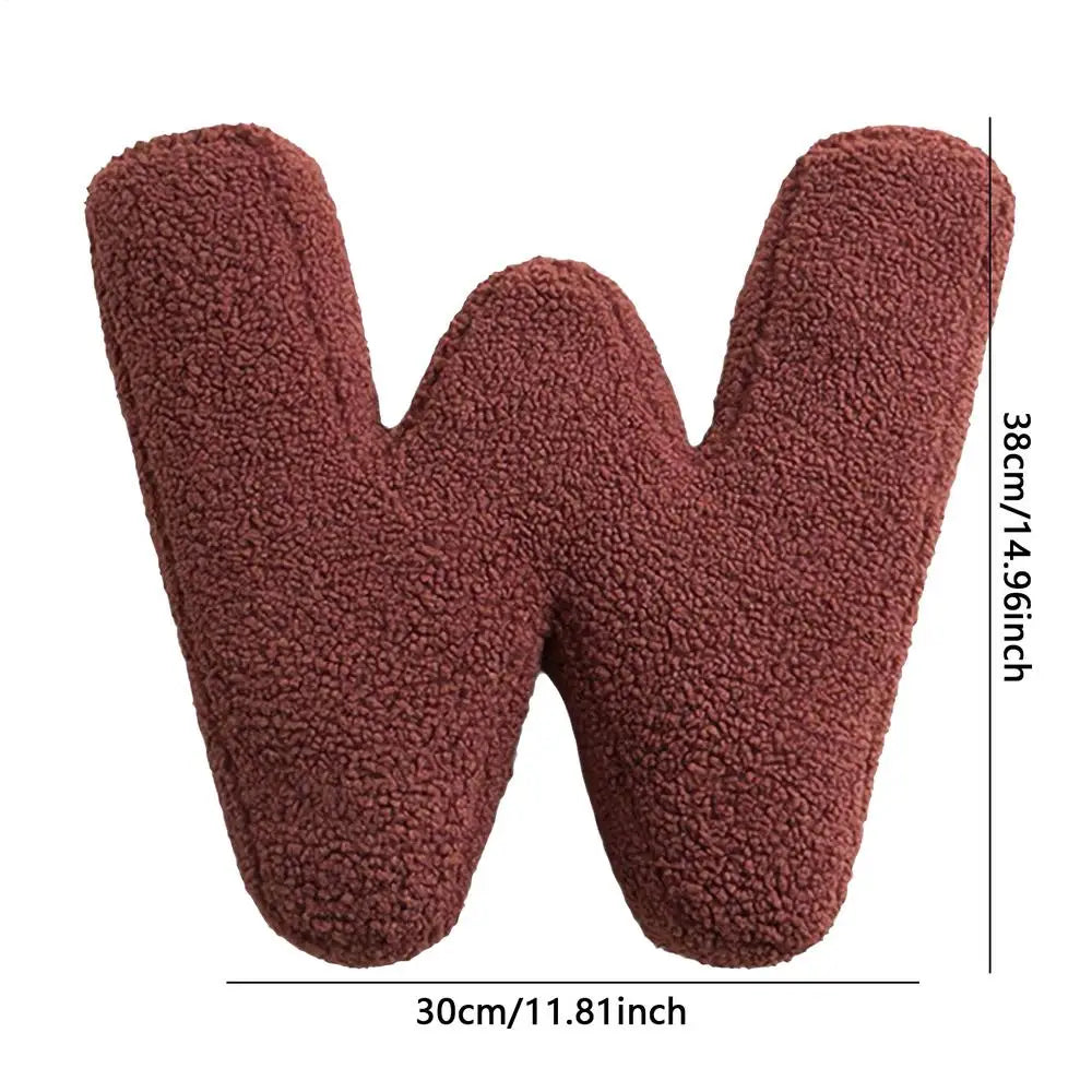 Soft Initial Throw Cushion Plush English Alphabet Pillow A to Z