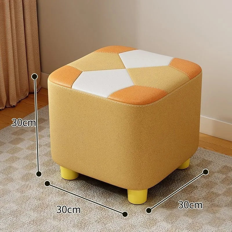 Wooden Waterproof Square Stools Colorful Creative Design