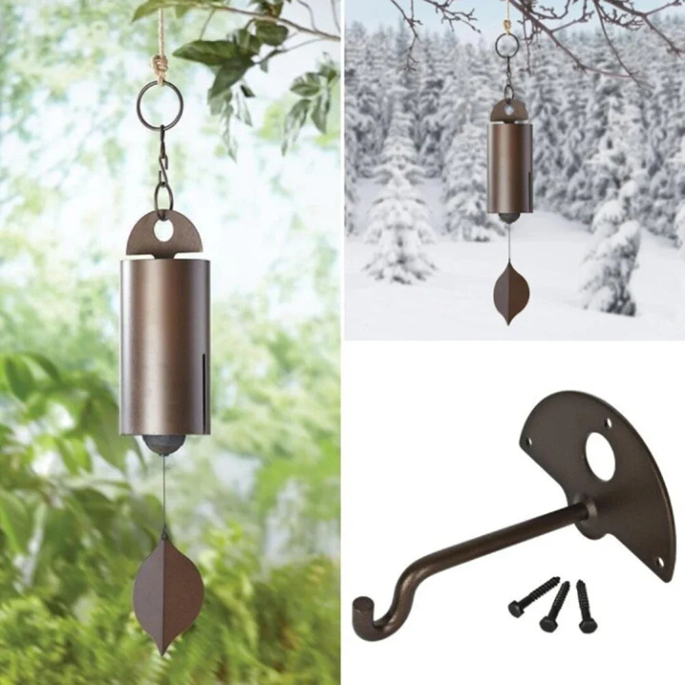 Copper Windchimes Retro Style Serenity Bell Wind Chimes Deep Resonance Deep Tone Cylinder for Patio Yard Porch Garden Decor