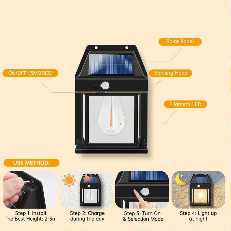 Outdoor Solar Lamp  Waterproof Light Led Lighting
