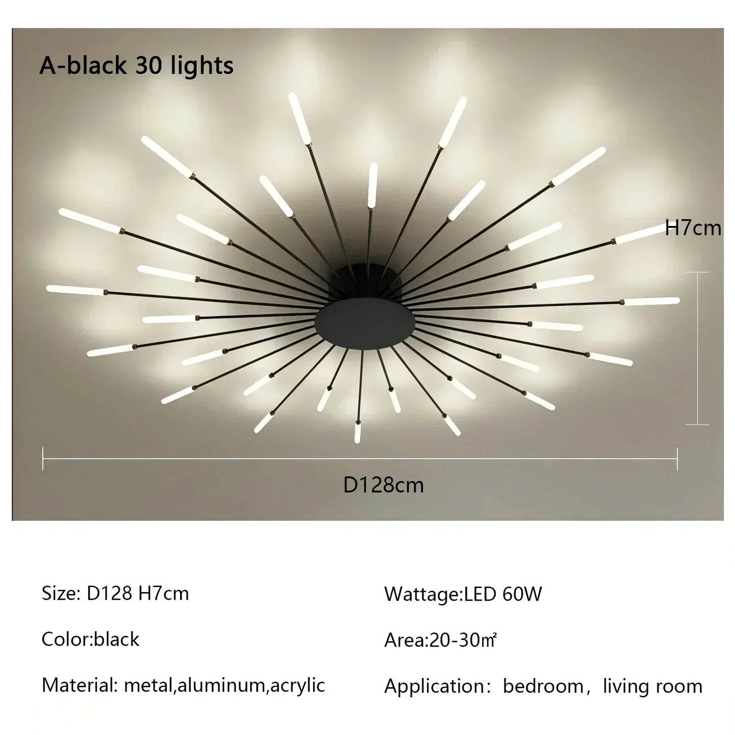 Modern Firework Led Chandeliers Lighting