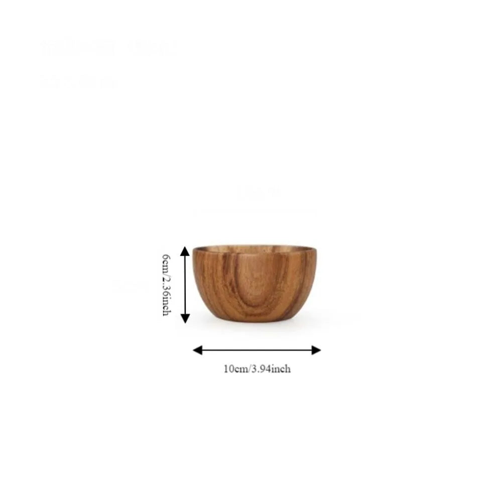 Natural Hand-Made Wooden Salad Bowl Acacia Wood