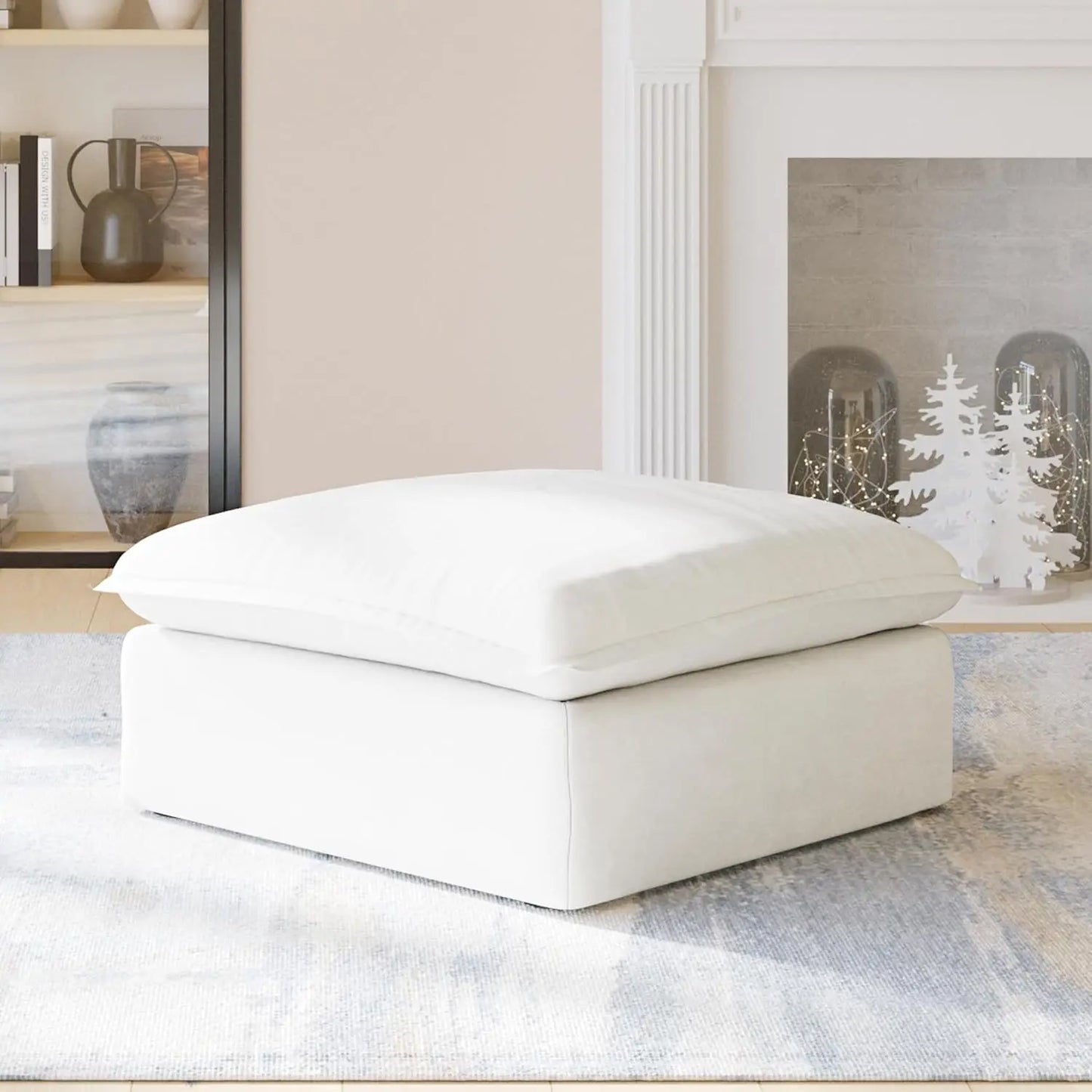 Ottoman Module, Minimalist Comfy Breathable Ottoman Footstool