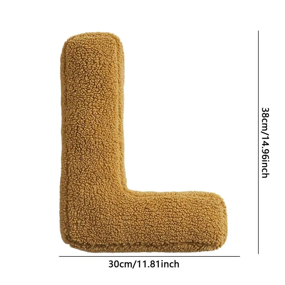 Soft Initial Throw Cushion Plush English Alphabet Pillow A to Z