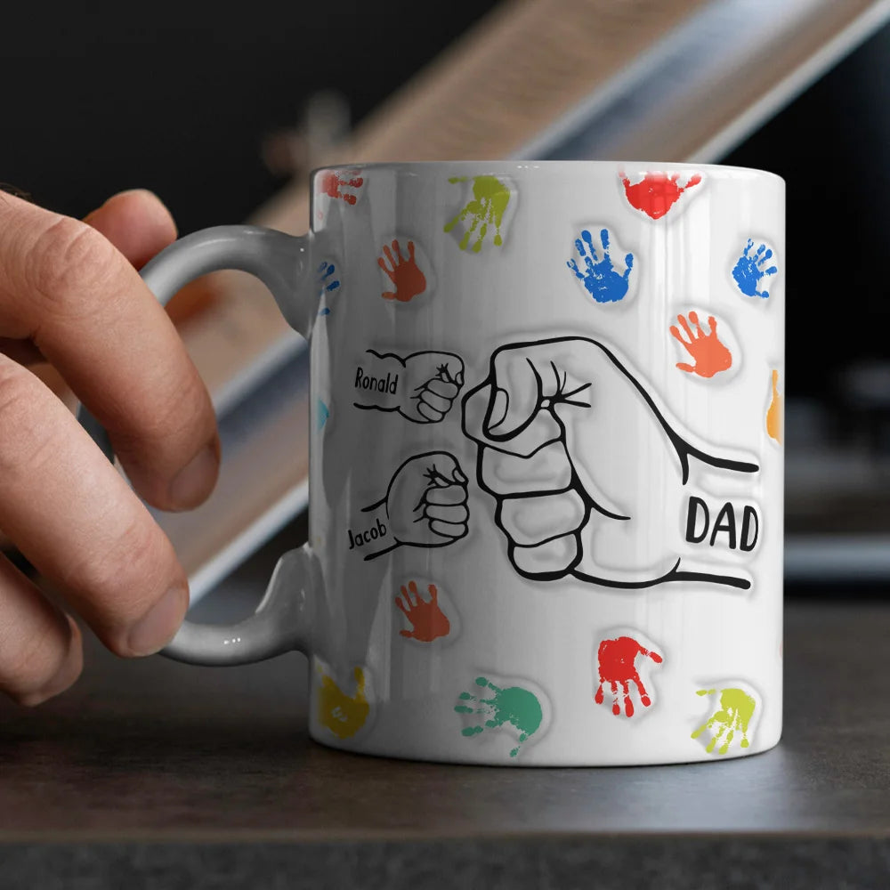 Personalized Dad Mug  3D Text Effect