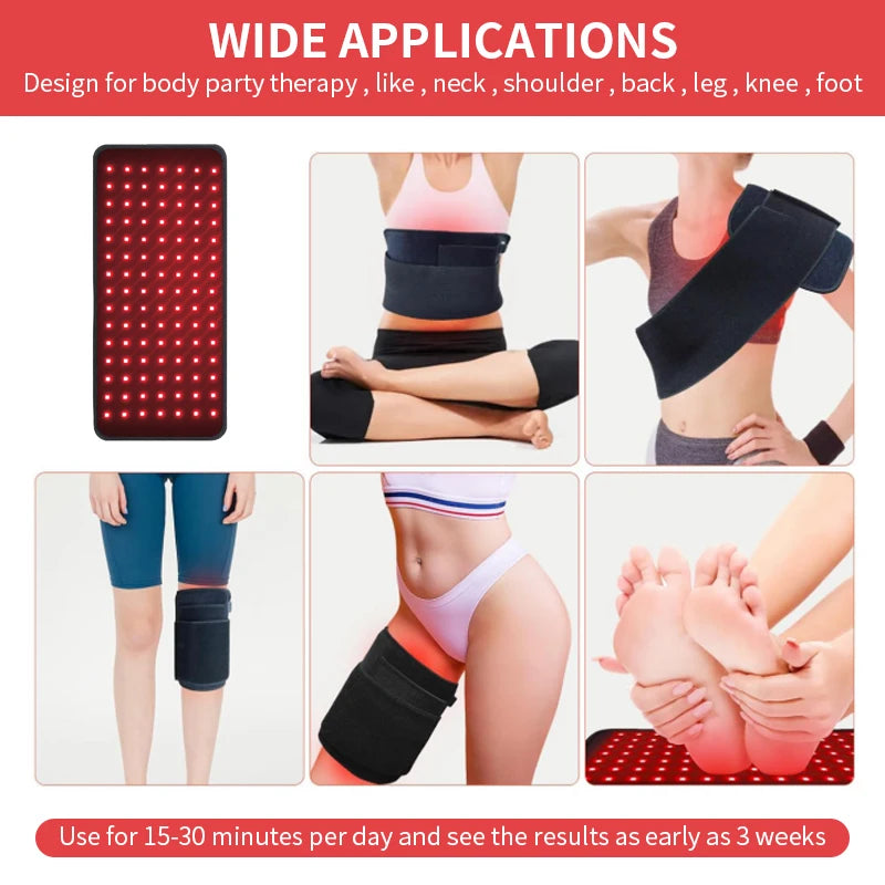 Red Light Therapy Pad for Waist Leg Arm Knee Feet Pain Relief 660nm 850nm