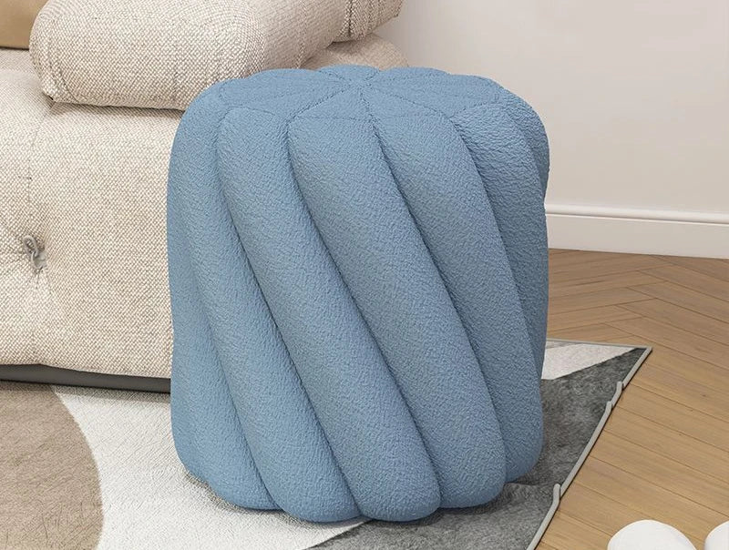 Lamb Wool Makeup Stool Chair Circular Specific Stool