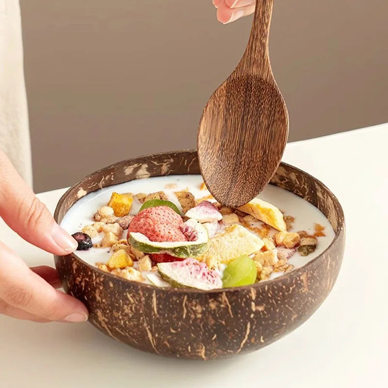 Coconut Shell Bowl Natural Old Coconut Shell Wooden