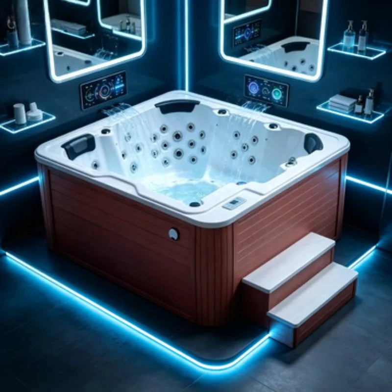 3 Person Balboa Hot Tub Massage LED Lights and 37 Jets