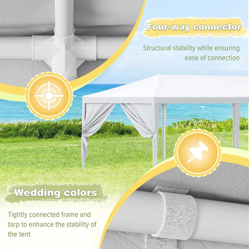 10x10 10x20 10x30ft Party Tent Gazebo Removable Sidewalls | Waterproof