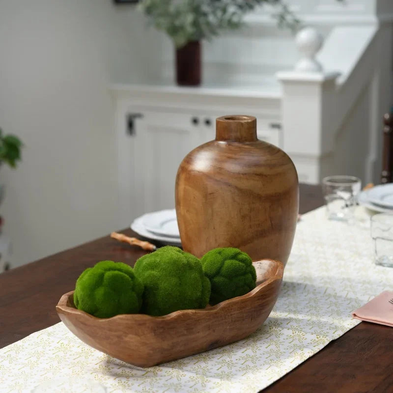 Indoor Decorative Dough Bowl Carved Wood