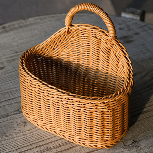 Wall Mounted  Simulated Rattan Hanging Basket,